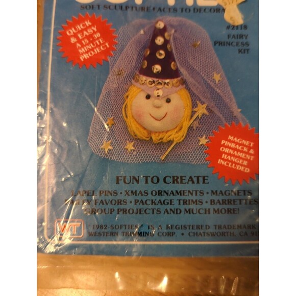 Softies Fairy Princess Kit Soft Sculpture To Decorate #2118 Vintage Arts Crafts - Picture 4 of 6